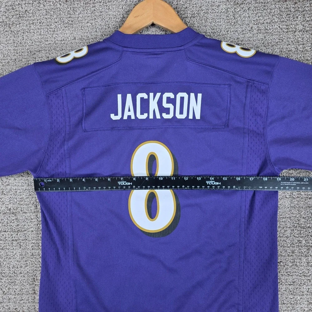 Nike Baltimore Ravens Lamar Jackson 8 NFL Jersey Womens L 14/16 Purple Football